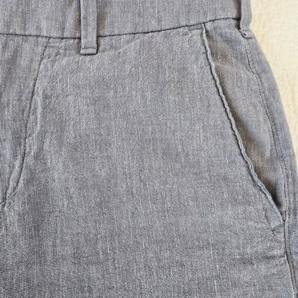 Abercrombie & Fitch Women's Linen Blend Shorts Size 28 Blue White Vacation - Picture 3 of 11